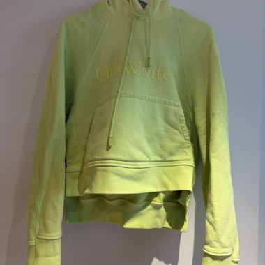 Off-White Neon-Grüner Pullover Hoodie