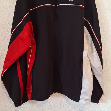 Reebok sports jacket black red size S-M