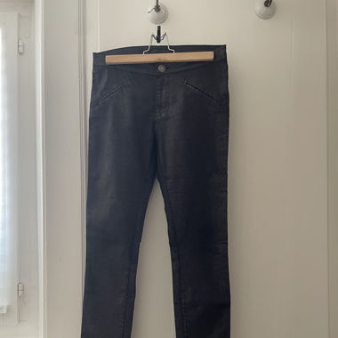 Schwarze Skinny-Hose Schlangenmuster Storm & Marie