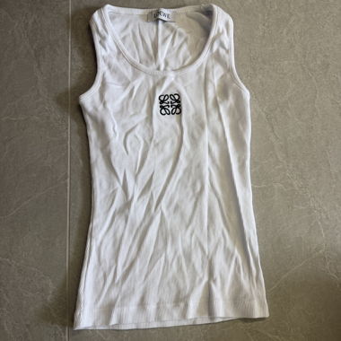 Top a coste bianco Loewe