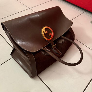 Borsa da viaggio Gucci vintage autentica, pelle vera