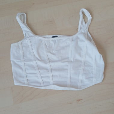 White Cropped Top