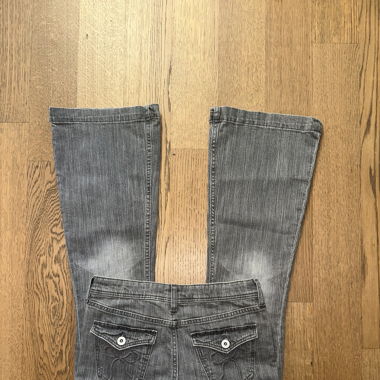Grey bootcut jeans