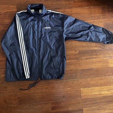 Adidas Vintage Windbreaker Jacket – Navy Blue