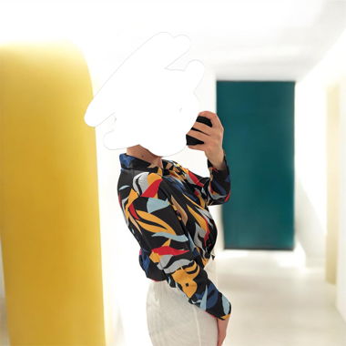 Camicia blusa multicolore