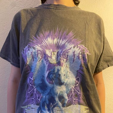 Vintage look T-Shirt mit Pegasus Print Grösse S