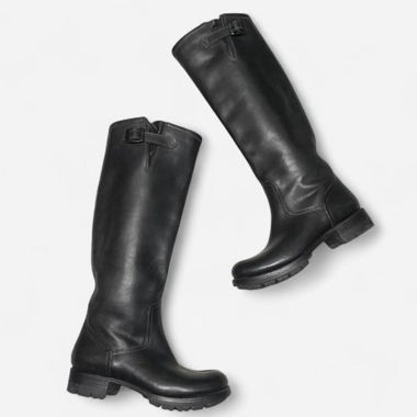 Bottes en cuir noires fermées