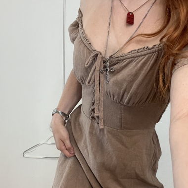 Cottage Core Dress witz Corsage