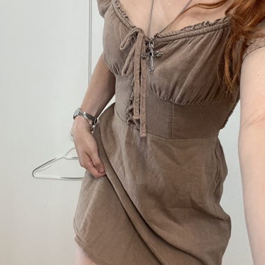 Cottage Core Dress witz Corsage