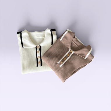 Old Money ribbed Polo Stricktop