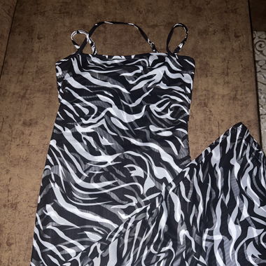 Zebramuster Kleid