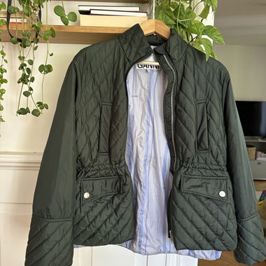 GANNI Quilted Jacket Green Gr. 36