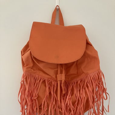 Sac à dos à franges orange