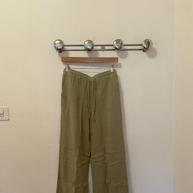 Pantalon lin vert 
