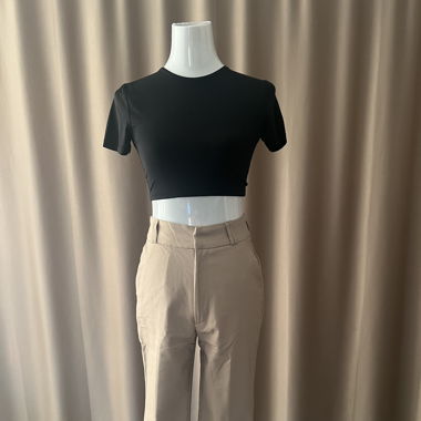 Elegante-Stoffhose braun
