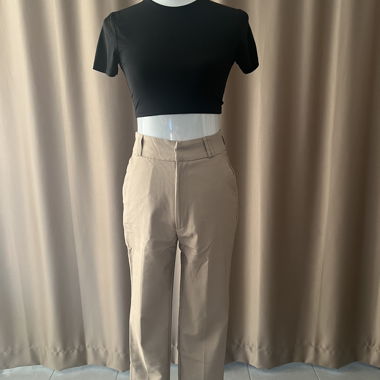 Elegante-Stoffhose braun