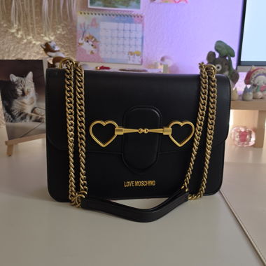 Borsa a tracolla Love Moschino nera