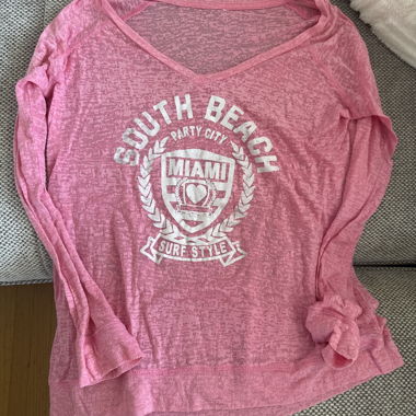 Pink V-Neck Shirt