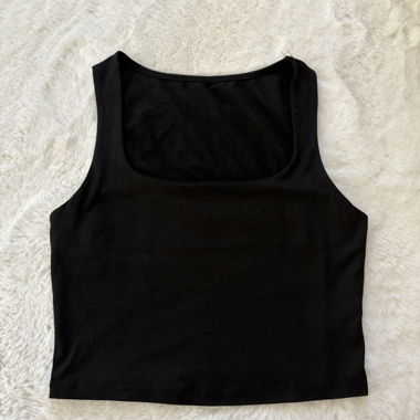 Schwarzes Cropped Top Grösse S