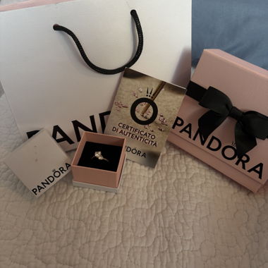 Set cadeau bague double coeur Pandora