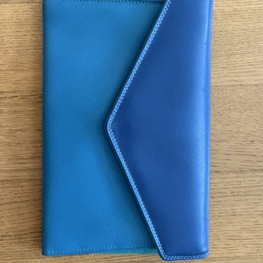 Mywalit Clutch-Geldbörse aus Leder mit Colorblock