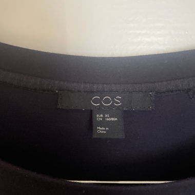 Dark Blue COS T-Shirt with Details