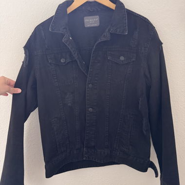 Veste en jean noire