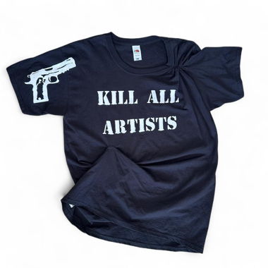 T-shirt noir imprimé "Kill All Artists"