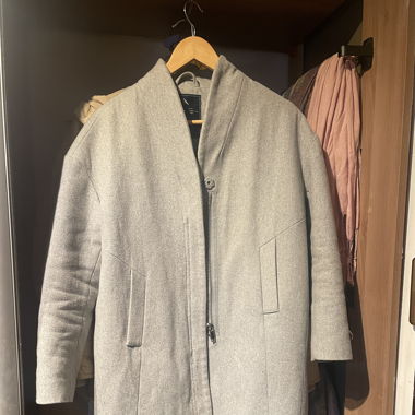 Mantel jacket geometric form 50% wool wolle