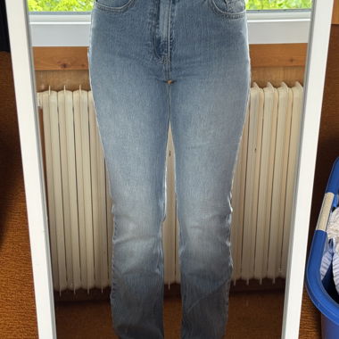 Jean taille haute bleu