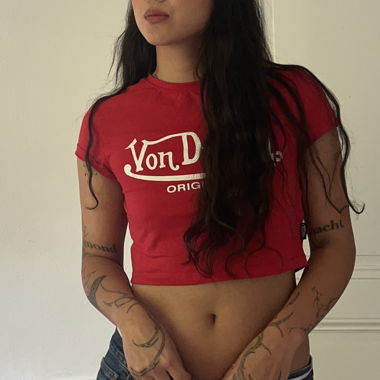 Crop top rouge Von Dutch
