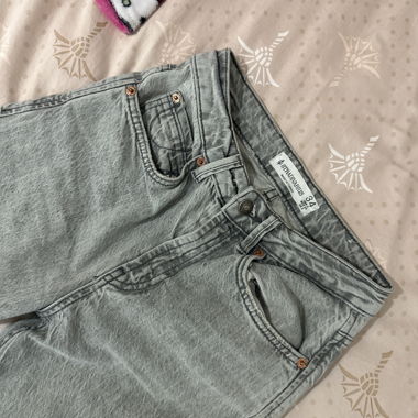 Jean Mom gris de Pull&Bear