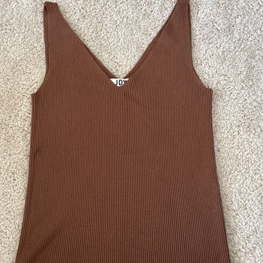Brown Ribbed Camisole