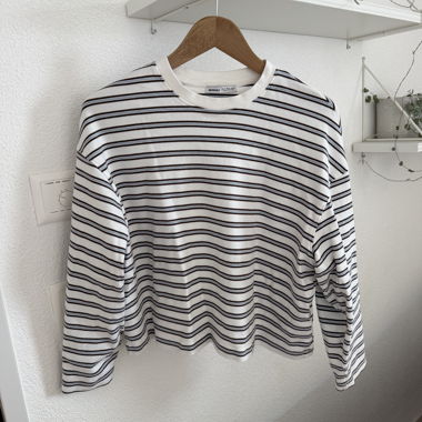 Striped Bershka Long-Sleeve Top