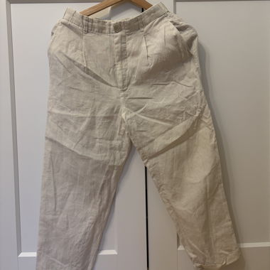 Pantalon en lin beige