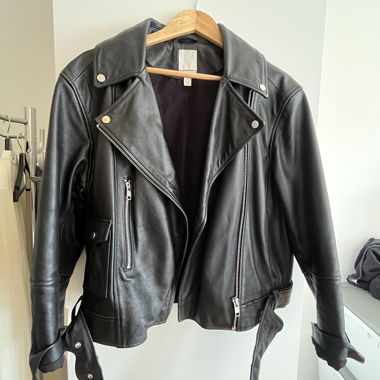 Giacca in pelle nera