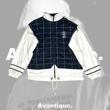 Vintage Sport Jacket Blue White 