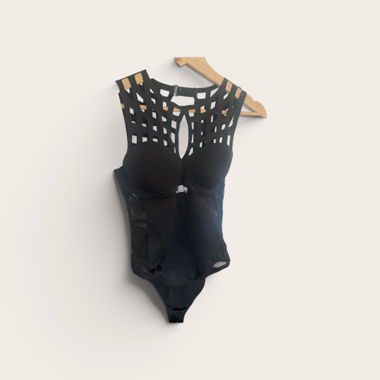 Black Cutout Bodysuit