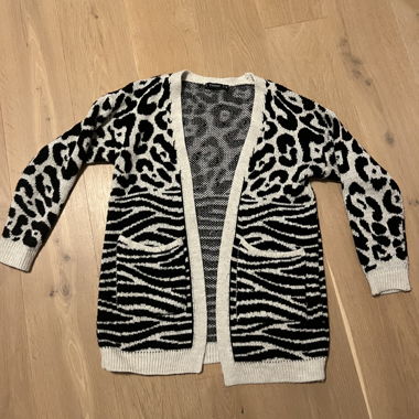 Tierprint-Strickcardigan
