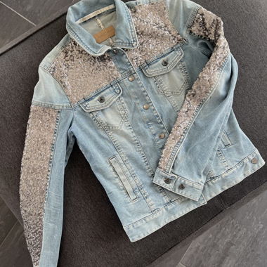 Marc Cain Jeansjacke mit Pailletten