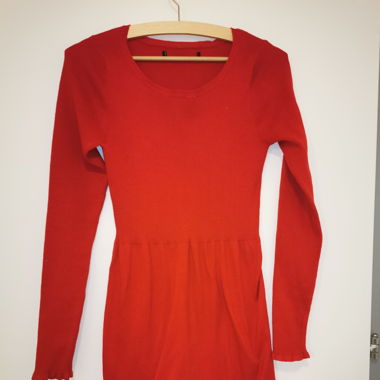 Strickkleid rot Gr. S 