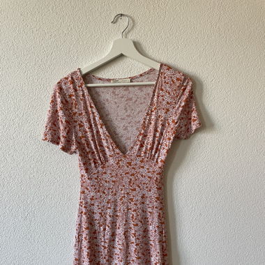 V Neck Freizeitkleid kurz