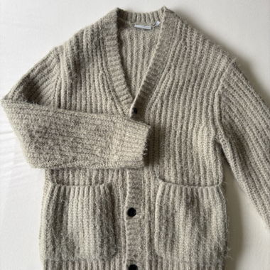 Grey/green ribbed cardigan