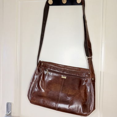 Borsa a tracolla marrone