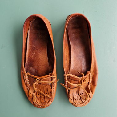 Brown Leather Moccasins