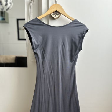 Robe longue grise