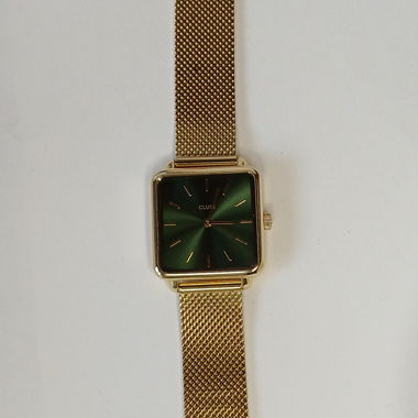Cluse La Tétragone Uhr grün & gold