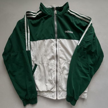 Vintage Adidas Green & White Track Jacket