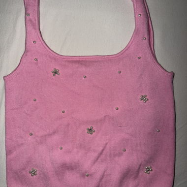 Top Senza Maniche Rosa 