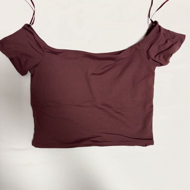 Zara Dark Pink Cropped Top with Straps